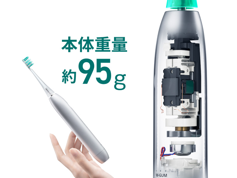 新開発のモーターのイメージ 本体重量約95ｇ