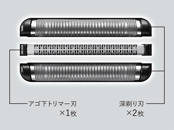アゴ下トリマー刃：1枚 深剃り刃：2枚