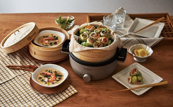 さまざまな蒸し料理と本製品