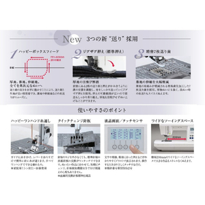 ハッピージャパン コンピュータミシン 自動糸切り・自動糸調子搭載 フットコントローラー付き FFH-6000-イメージ3