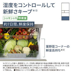 パナソニック 【右開き】450L 5ドア冷蔵庫 シルバー NR-E45RY2-S-イメージ11