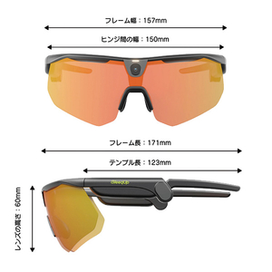 BleeqUp カメラ付きAIスポーツグラス 黒 CGQ542A0-イメージ10