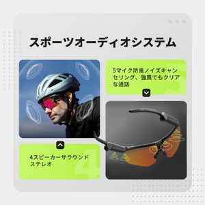 BleeqUp カメラ付きAIスポーツグラス 黒 CGQ542A0-イメージ7