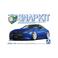 アオシマ 1/32 ニッサン RZ34 フェアレディZ カスタムホイール (セイランブルー) 楽プラ スナップキット No.17CU-SB Aﾗｸﾌﾟﾗ17CUSBRZ34CWSﾌﾞﾙ-