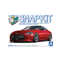 アオシマ 1/32 ニッサン RZ34 フェアレディZ カスタムホイール (カーマインレッド) 楽プラ スナップキット No.17CU-CR Aﾗｸﾌﾟﾗ17CUCRRZ34CWCﾚﾂﾄﾞ