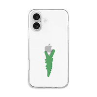 AKAN iPhone 16用ソフトクリアケース モグモグ ワニ AK27007I16