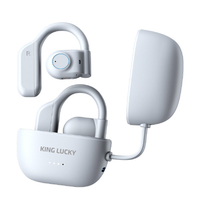 KINGLUCKY 完全ワイヤレスオープンイヤー型 空気伝導式イヤホン i31 PRO ホワイト I31PROWH