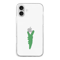 AKAN iPhone 16 Plus用ソフトクリアケース モグモグ ワニ AK27008I16PL
