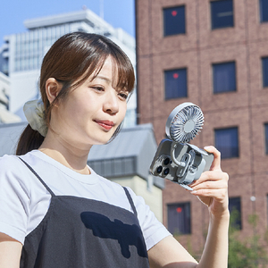 Life on Products スマホも挟める薄型クリップファン スモーキーブルー LCAF021-SB-イメージ3
