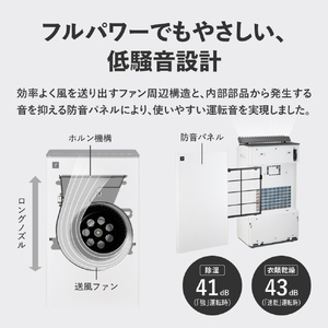 シャープ ハイブリッド衣類乾燥除湿機 ホワイト CV-UH160-W-イメージ7