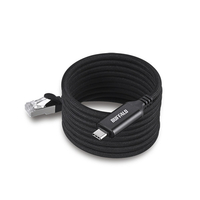バッファロー USB-C to GigaLANアダプターケーブル(マグネット結束モデル)(2m) ブラック LUAMC-U3CG20BK