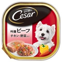マースジャパンリミテッド シーザー　吟選ビーフ　チキン・野菜入り　100g CE29ｼｰｻﾞｰ ﾋﾞｰﾌ ﾁｷﾝ 100G