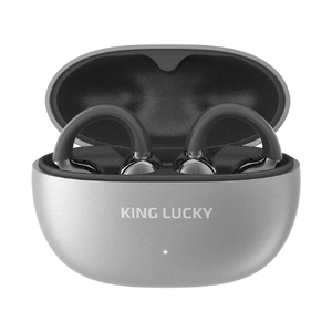 KINGLUCKY オープンイヤー型(空気伝導)完全ワイヤレスイヤホン i239 ブラック I239BK-イメージ3