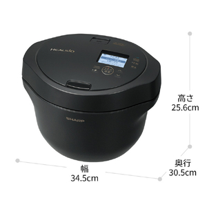 SHARP 水なし自動調理鍋 ヘルシオ ホットクック proシリーズ プレミアムブラック KNHW24HB-イメージ2