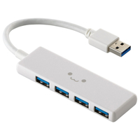 エレコム USB 5Gbpsハブ 4ポート しろちゃん(ホワイト×ブラック) U3H-H040WF