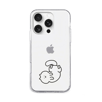 AKAN iPhone 16 Pro用ソフトクリアケース 猫ちゃんはリラックス中 AK27020I16PR
