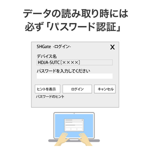 I・Oデータ USB 3．2 Gen1対応外付けハードディスク(ハードウェア暗号化/電源内蔵モデル)2TB HDJA-SUTC2-イメージ6