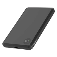 ラスタバナナ TYPE-C1ポート ZEROSAFE 薄型マグネット付ワイヤレス モバイルバッテリー 5000MAH ブラック RLI050WCC15W02BK