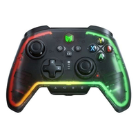 BIGBIGWON シースルーデザイン ワイヤレス&有線ゲーミングコントローラー 【Switch & Windows10/11対応】 ジャイロ搭載 ブラック RAINBOW2PRO