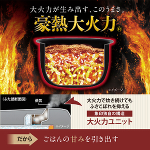 象印 圧力IH炊飯ジャー(5．5合炊き) 極め炊き スレートブラック NW-WB10-BZ-イメージ3