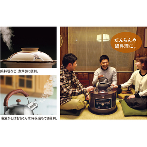 コロナ 石油こんろ サロンヒーター 木目 KT-1626(M)-イメージ2