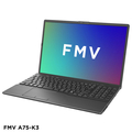 富士通 16型WUXGA/Core i7/Iris Xe グラフィックス/メモリ16GB/約256GB SSD/DVD/WiFi 7 FMV Note A ブライトブラック FMVA75K3BA