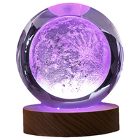 JTT 3Dクリスタルボールライト ムーン RGB CRYBALL-MO-RGBR