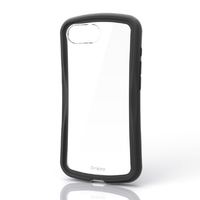エレコム iPhone 17e/16e用 Grippy ハイブリッドケース フレームカラー メタルステッカー付 ブラック PM-A26SGRPFCBK