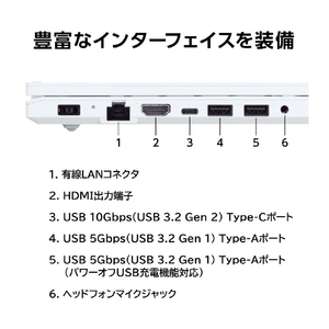 NEC 15．6型高性能ノートブック LAVIE N15 パールホワイト PC-N1550JAW-HE-イメージ7