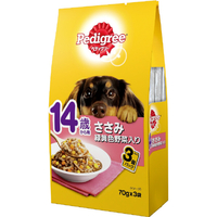 マースジャパンリミテッド ペディグリー 14歳から用 ささみ 緑黄色野菜入り(70g×3袋) PG14ｻｲｶﾗﾖｳｻｻﾐﾔｻｲ70G*3P