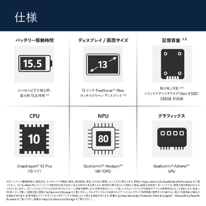 マイクロソフト Surface Pro(第 12 世代)13インチ Snapdragon  X2 Plus/16/512 プラチナ EP2-73252-イメージ16