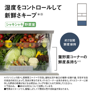 パナソニック 【右開き】450L 5ドア 冷凍冷蔵庫 マットライトベージュ NR-E45RY3-C-イメージ11