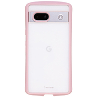 NATURAL design Google Pixel 8a用ワイヤレス充電対応背面型ケース Chrome-CLEAR ピンクグレー GP8A-CHC06
