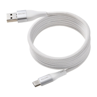 エルパ マグネットUSBケーブル ラウンド形状 60W 1．5m A&CtoC ホワイト MCA-ACC1560(WH)