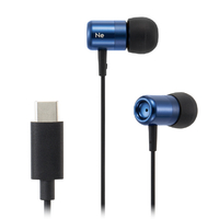 ラディウス USB-C直結カナル型イヤホン ブルー HP-NEL21CB