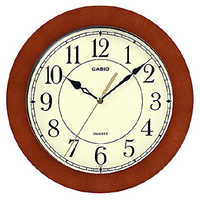 カシオ 掛時計 CASIOCLOCK 濃茶木 IQ-135-5JF