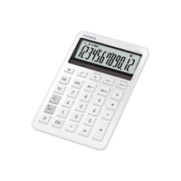 カシオ ミニジャスト型スタイリッシュ電卓 シルキーホワイト MS-M200-WE-N