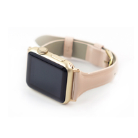 WEARPLANET Apple Watch 42/41/40/38mm用Slim Line 本革 エナメルバンド ティックルドピンク WP23100AWPK