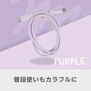 e angle USBケーブル(1m) パープル ANGL-UCA-25-01-PU-イメージ1