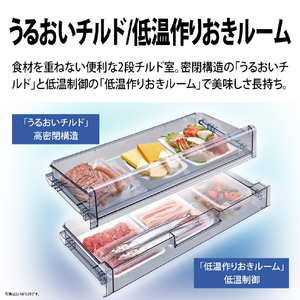 SHARP 【フレンチドア】505L 冷蔵庫 FiT63cmシリーズ冷蔵庫 ダスクダークメタル SJ-MF51R-H-イメージ11