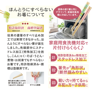 藤栄 ほんとうにすべらないお箸HED-001子供用 18cm シマエナガ ｽﾍﾞﾗﾅｲｵﾊｼHED001ｼﾏｴﾅｶﾞ18-イメージ7