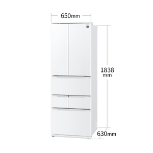 SHARP 【フレンチドア】457L 冷蔵庫 FiT63cmシリーズ冷蔵庫 ブラストホワイト SJ-MF46R-W-イメージ2
