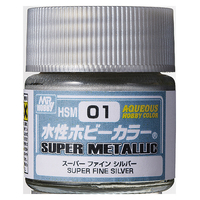 GSIクレオス 水性ホビーカラー スーパーメタリック 水性スーパーファインシルバー(10ml) HSM01ｽ-ﾊﾟ-ﾌｱｲﾝｼﾙﾊﾞ-