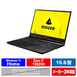 マウスコンピューター mouse 15．6型ノートパソコン K5I7G50ED165 e angle select ブラック K5I7G50ED165-イメージ1