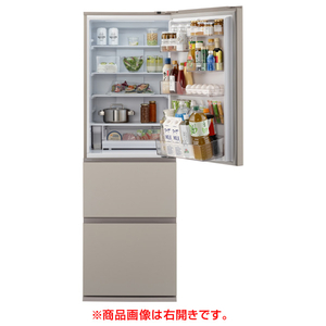 パナソニック 【左開き】365L 3ドア冷蔵庫 マットベージュ NR-C37ES2L-C-イメージ2
