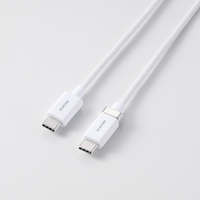 エレコム カチッとコネクターケーブル(USB Type-C(TM) - USB Type-C/60W) ホワイト MPA-CCMW10WH