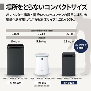 シャープ 空気清浄機 グレー系 FP-U120-H-イメージ9