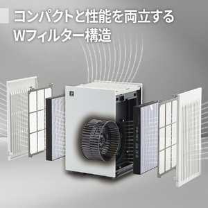 シャープ 空気清浄機 ホワイト系 FU-U40-W-イメージ8