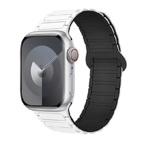 GAACAL Apple Watch 1-11/SE1-3 38/40/41/42(10-11)mm 防水のマグネット式シリコンバンド ホワイト W00563WA