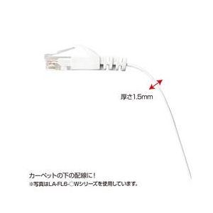 サンワサプライ カテゴリ6フラットLANケーブル(1m) ブラック LA-FL6-01BK-イメージ3